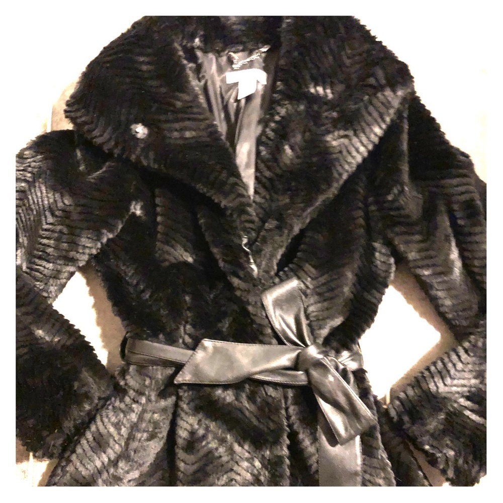 Black H&M Faux Fur Jacket
